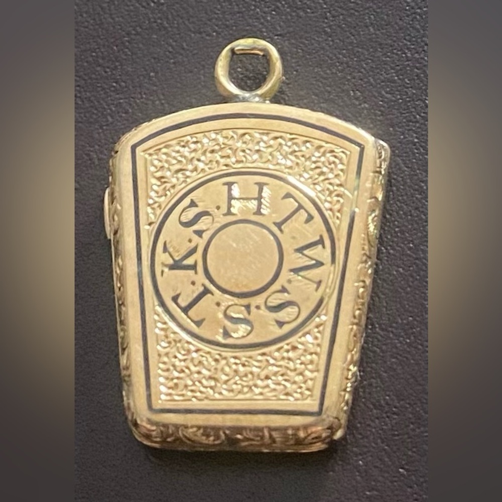 RARE Masonic chain locket. Antique. Compartments inside. Purchased as 10k gold.